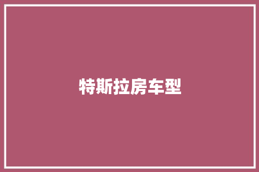 特斯拉房车型