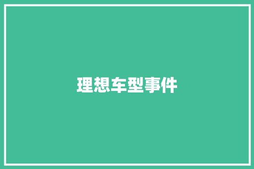 理想车型事件