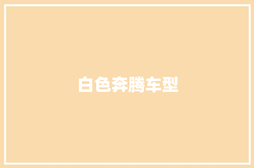 白色奔腾车型