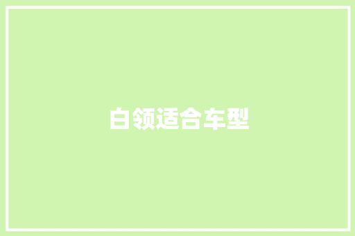 白领适合车型