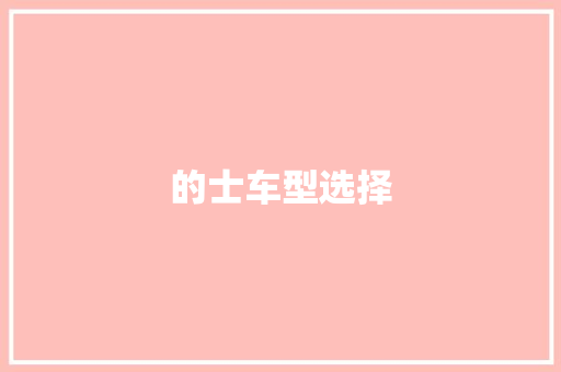 的士车型选择