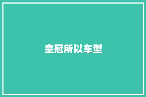 皇冠所以车型