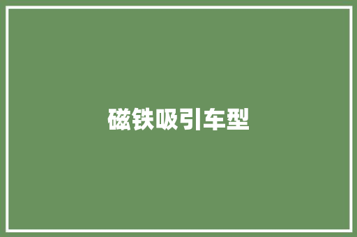 磁铁吸引车型