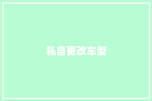私自更改车型