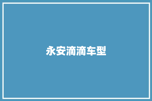 永安滴滴车型