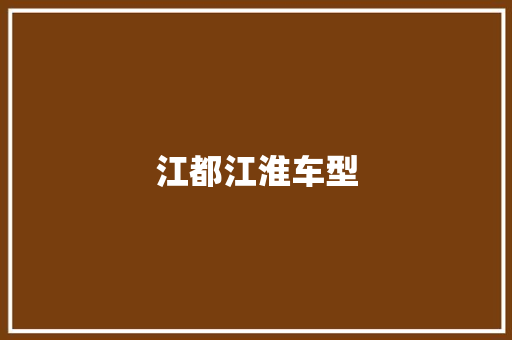 江都江淮车型