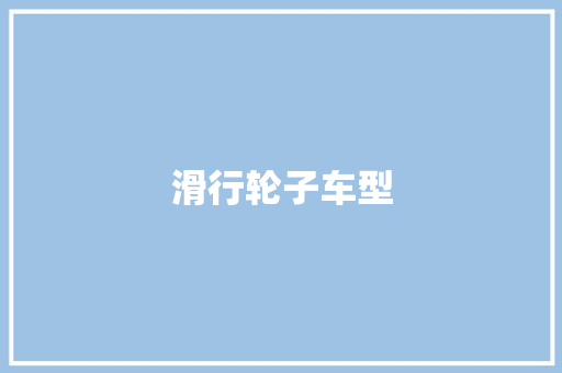 滑行轮子车型