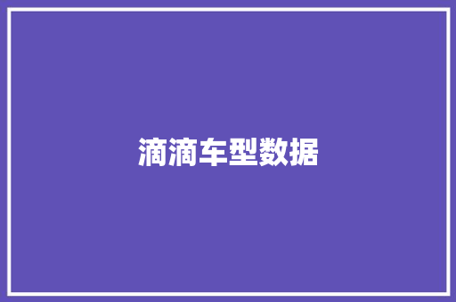 滴滴车型数据 变速箱配件