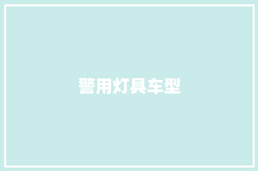 警用灯具车型