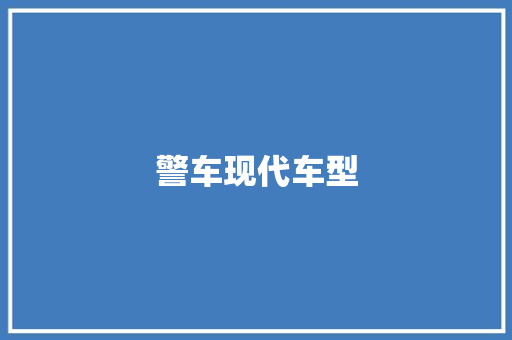 警车现代车型