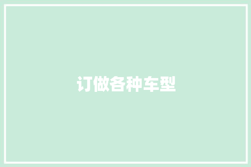订做各种车型