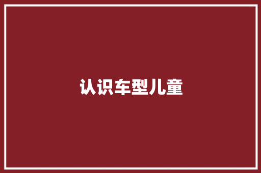 认识车型儿童