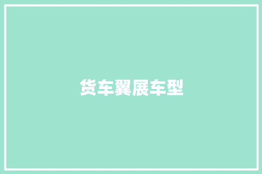 货车翼展车型