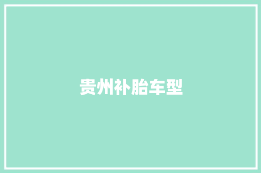 贵州补胎车型
