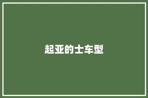 起亚的士车型