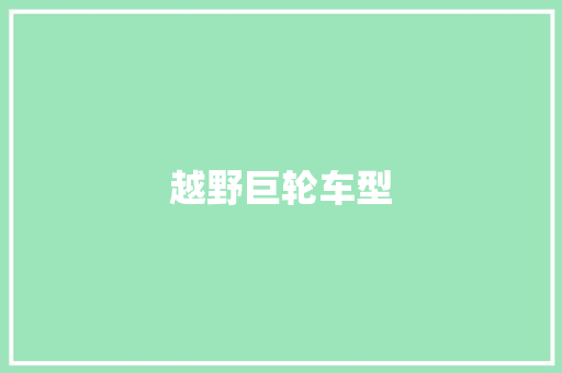 越野巨轮车型