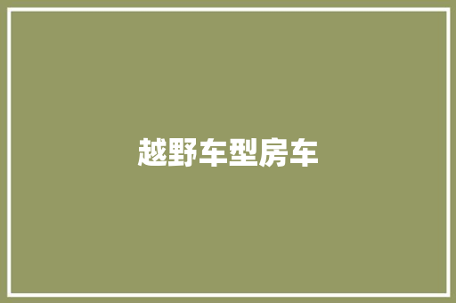 越野车型房车