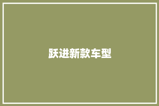 跃进新款车型