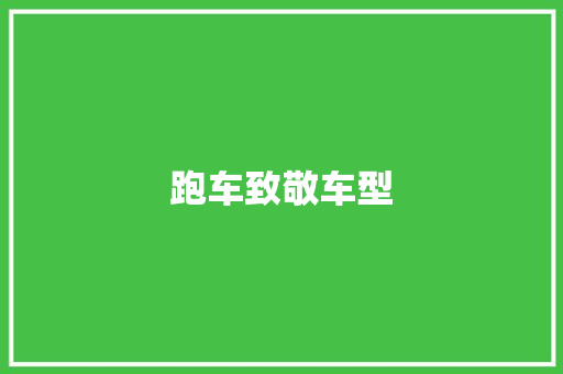 跑车致敬车型