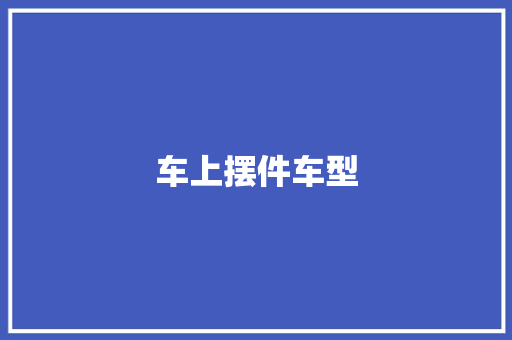 车上摆件车型