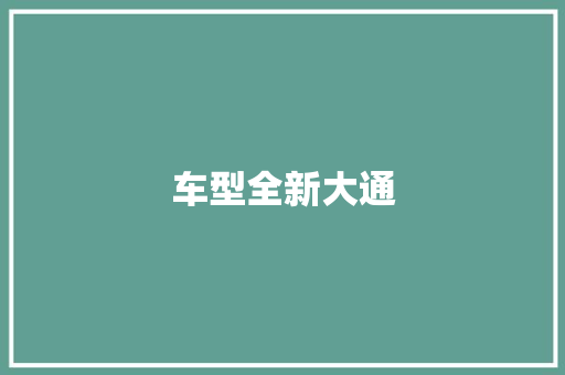 车型全新大通