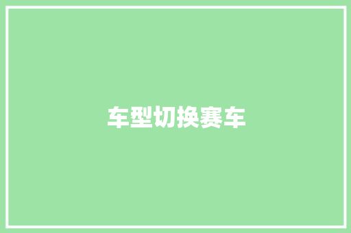 车型切换赛车 新能源汽车