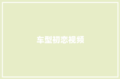 车型初恋视频