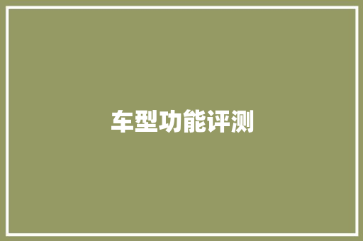 车型功能评测
