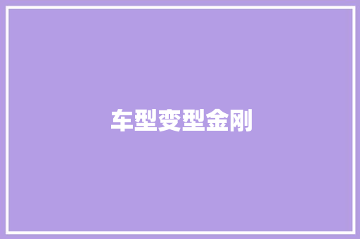车型变型金刚