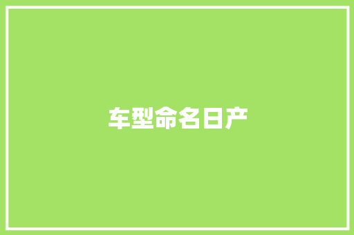车型命名日产