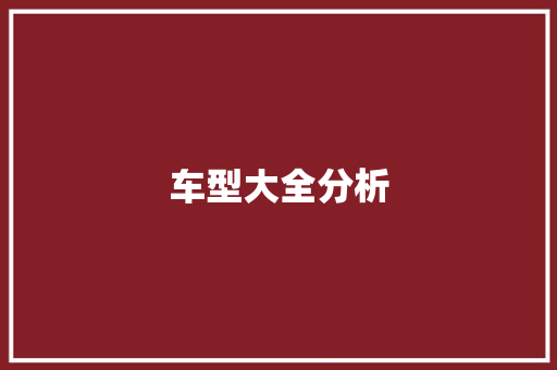 车型大全分析