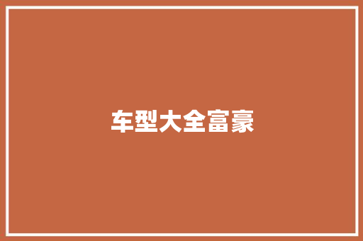 车型大全富豪