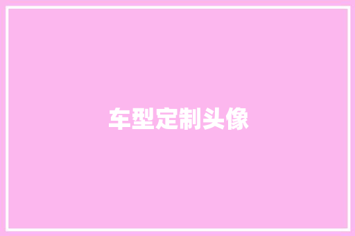 车型定制头像