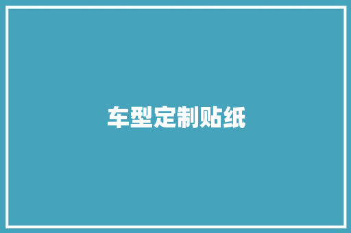 车型定制贴纸