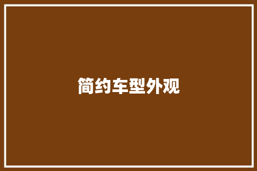简约车型外观