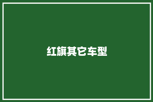 红旗其它车型
