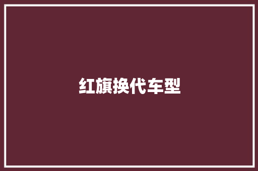 红旗换代车型