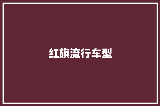 红旗流行车型
