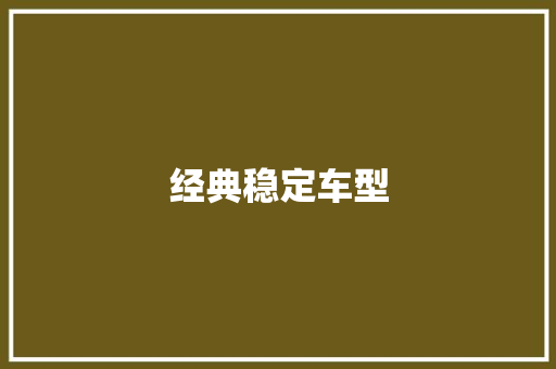 经典稳定车型
