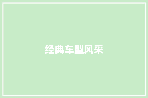 经典车型风采