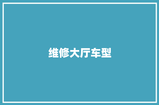 维修大厅车型