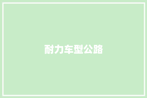 耐力车型公路