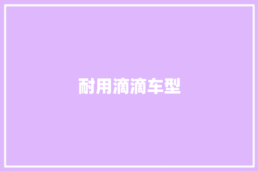 耐用滴滴车型