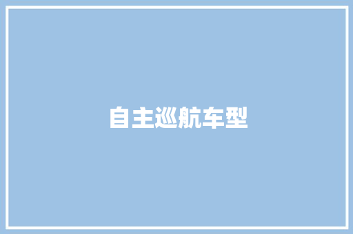 自主巡航车型