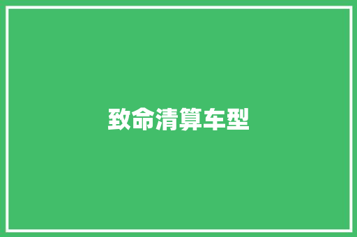致命清算车型 汽车配件