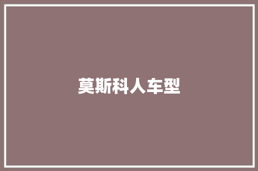 莫斯科人车型