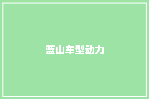 蓝山车型动力
