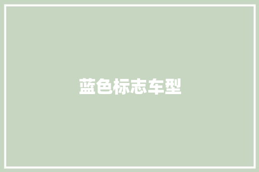 蓝色标志车型