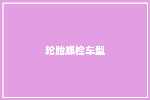 轮胎螺栓车型