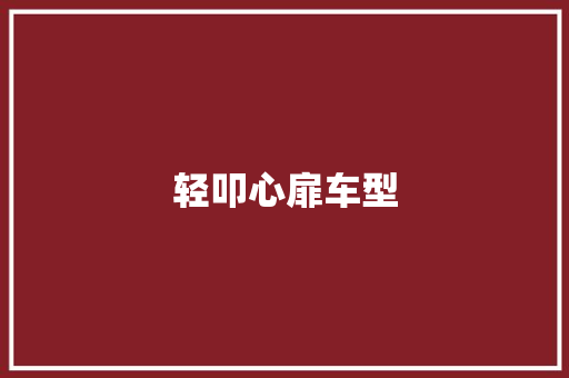 轻叩心扉车型